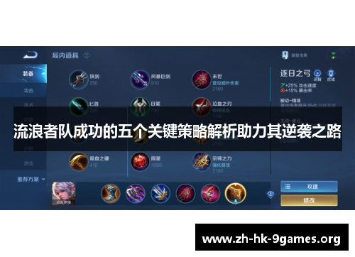 流浪者队成功的五个关键策略解析助力其逆袭之路 流浪者队成功的五个关键策略解析助力其逆袭之路